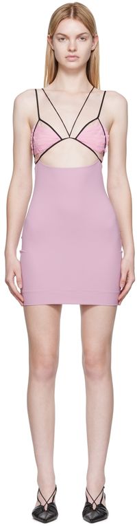 Nensi Dojaka Robe courte rose exclusive à SSENSE
