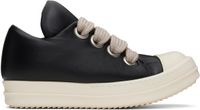 Rick Owens Baskets basses noires à laçage surdimensionné - Hollywood