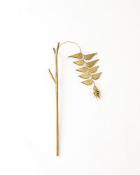 Brass Hanging Heliconia Stem