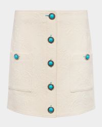 Truman Floral Embossed Mini Skirt