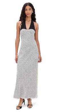 SIR. Lisander Halter Dress Polka Dot Bianca 4