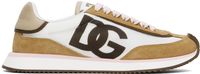 Dolce&Gabbana White & Brown Aria DG Sneakers