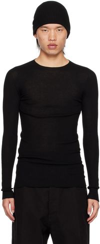 Rick Owens Pull noir à col ras du cou - Porterville
