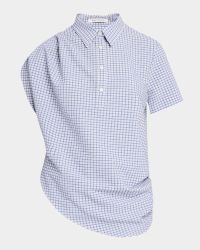 Ruby Draped Plaid Shirt