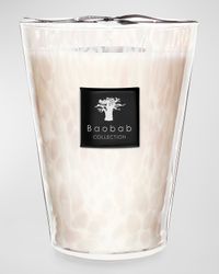 White Pearls Candle, 9.4"