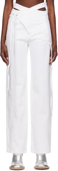 Ottolinger Jean blanc exclusif à SSENSE