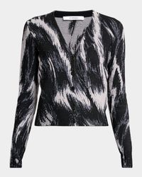 V-Neck Cropped Cardigan