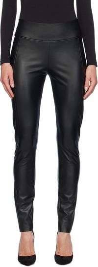 Wolford Legging ajusté Edie noir en cuir synthétique