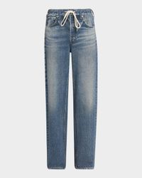 Miramar Terry Drawstring Wide-Leg Jeans