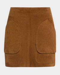 Norwood Suede Patch Pocket Mini Skirt