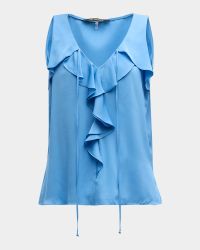 Demy Sleeveless Ruffle Blouse