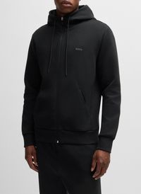 Boss - Sweat à capuche zippé en coton - Taille 5XL - Noir