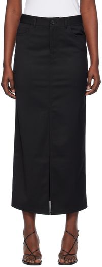 Filippa K Black Five-Pocket Maxi Skirt