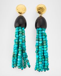 Chrysocolla Tassel Earrings