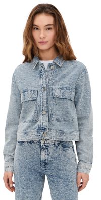Good American Crystal Denim Jacket Indigo1070 L