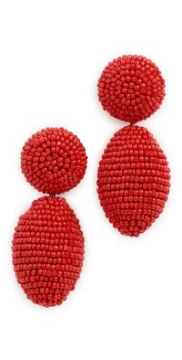 Deepa Gurnani Lashana Earrings Red One Size