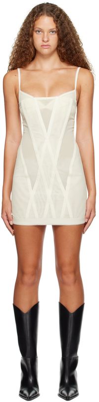 Dion Lee White Oblique Minidress