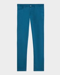 Men's Cashmere-Cotton Slim 5-Pocket Pants