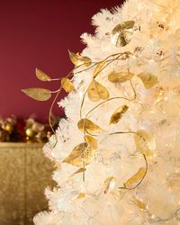 40" Gold Shiny Ivy Leaves Spray