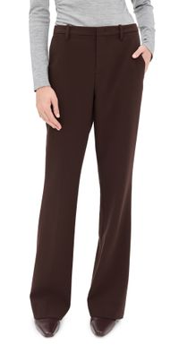 Vince Mid Rise Tailored Flare Pants Deep Espresso 8