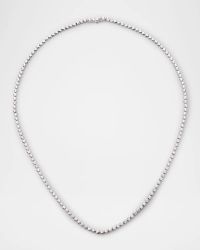 18K White Gold Diamond Tennis Necklace