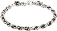 Emanuele Bicocchi SSENSE Exclusive Silver Skull Bracelet