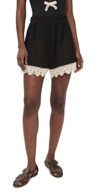 Sea Kendall Crochet Shorts Black XXS