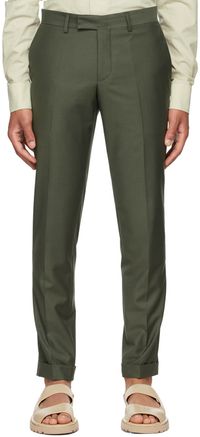 Lukhanyo Mdingi SSENSE Exclusive Green Wool Trousers