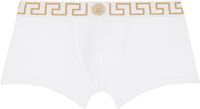 Versace Underwear White Greca Border Boxer Briefs
