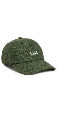 Clare V. Wool Baseball Hat Green & Black One Size