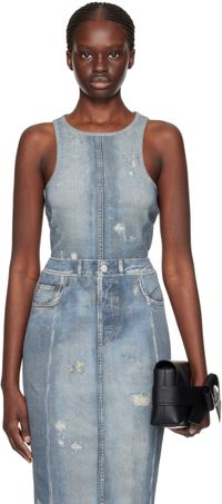 Acne Studios Blue Printed Tank Top
