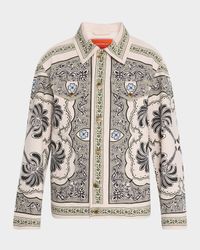 JJ Mirage-Print Jean Jacket