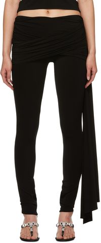 Magda Butrym Black Sash Leggings