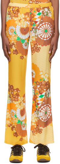 ERL Yellow Viscose Lounge Pants
