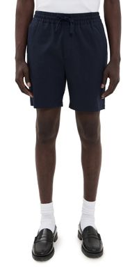 Les Deux Otto Cotton Shorts 6.25 Dark Navy XL