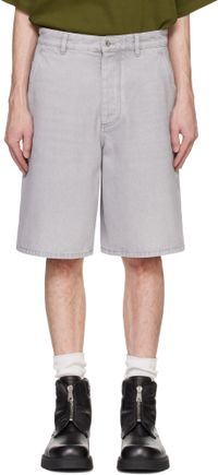 Bottega Veneta Gray Washed Denim Shorts