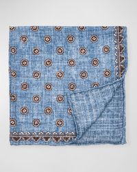 Men's Silk Geometric Pocket Square