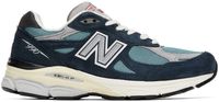 New Balance Blue & Navy Made In USA 990v3 Sneakers