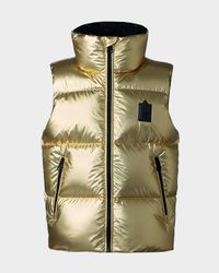 Kid's Charlee Metallic Puffer Vest, Size 8-14