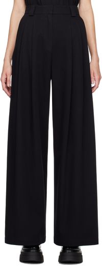Alexander Wang Pantalon ample noir à taille haute