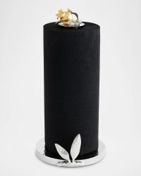 Pomegranate Silver & Gold Paper Towel Holder