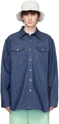 Acne Studios Indigo Button-Up Denim Shirt