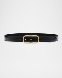 Loop Croc-Embossed Belt