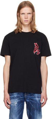 Dsquared2 Black Devil Print T-Shirt