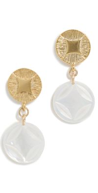 Brinker + Eliza Meryl Earrings Gold/Mother of Pearl One Size