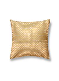 Today Linge De Maison - Coussin décoration chiné bicolore en coton - Taille 40x40 - Jaune