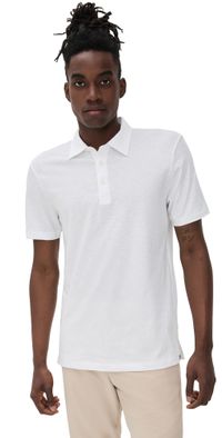 Faherty Sunwashed T-Shirt Polo White L
