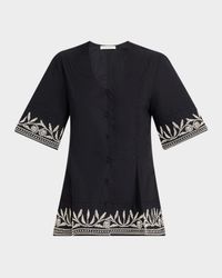 Merlina Embroidered Organic Cotton Top