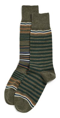 Paul Smith Larry Striped Socks Khaki One Size