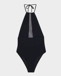 High-Neck One-Piece Swimsuit